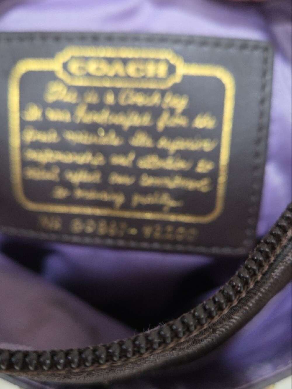 Coach Signature Swingpack Dark Brown Sparkly Crossbody with Stud Accents - Picture 4 of 7